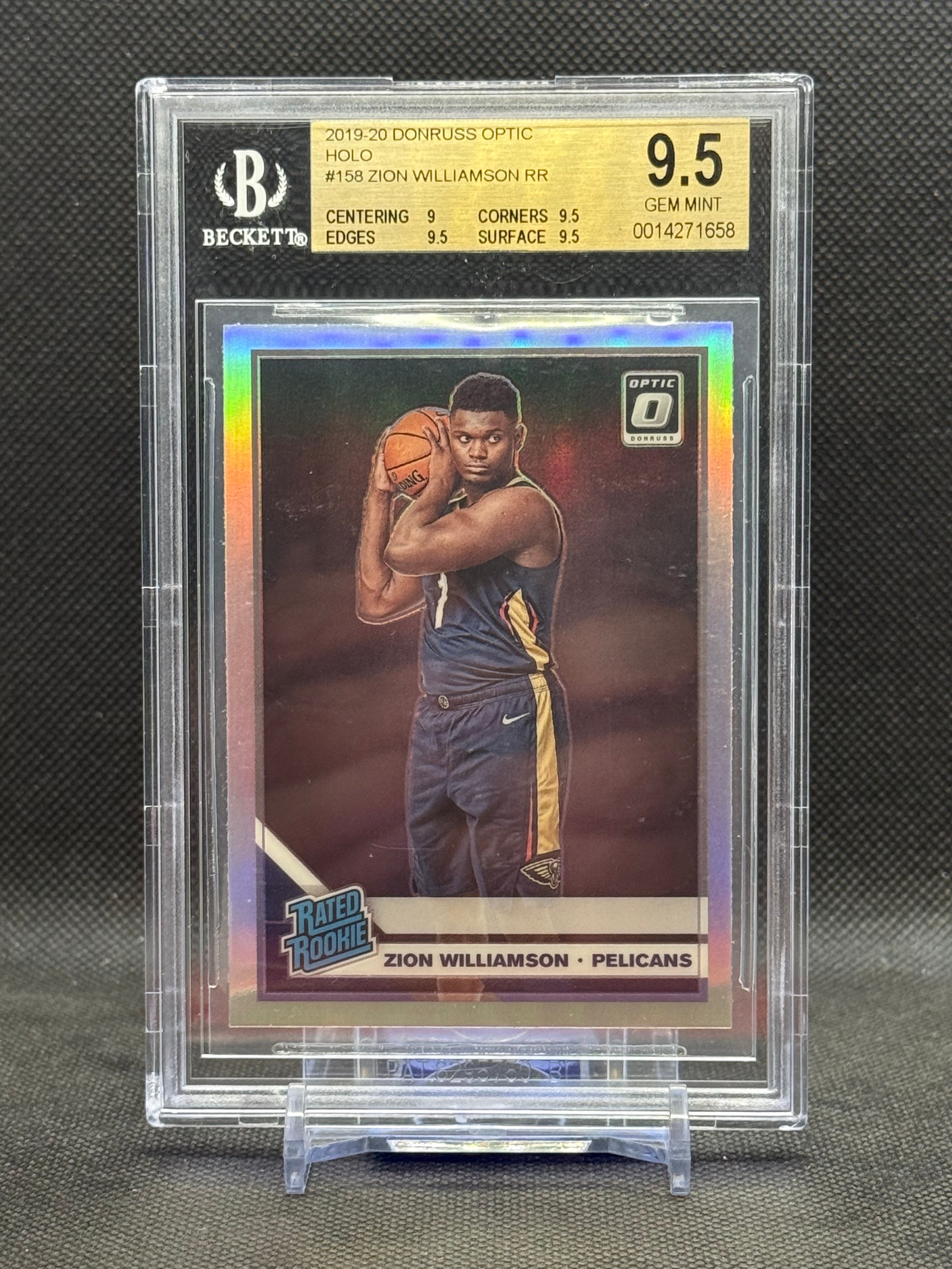 2019-20 Donruss Optic Holo #158 Zion Williamson RR BGS 9.5