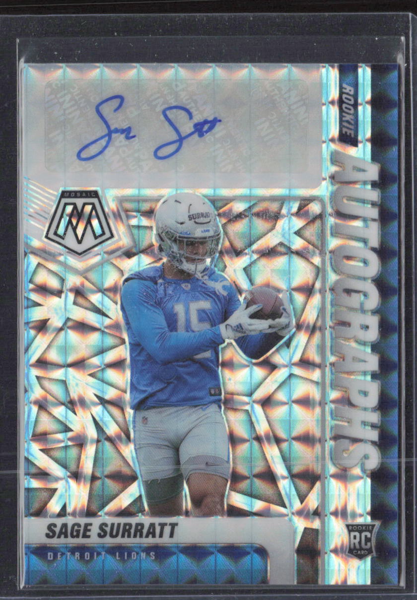 2021 Panini Mosaic #RA-90 Sage Surratt Rookie Autographs Mosaic