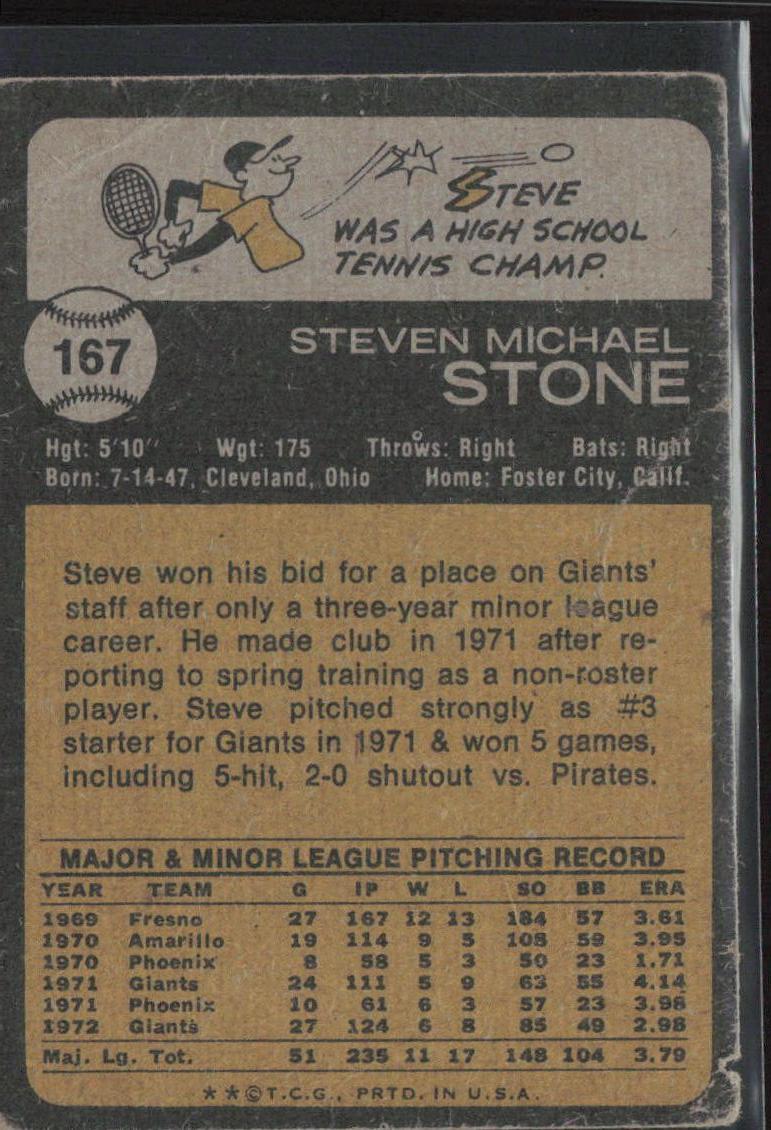 1973 Topps #167 Steve Stone