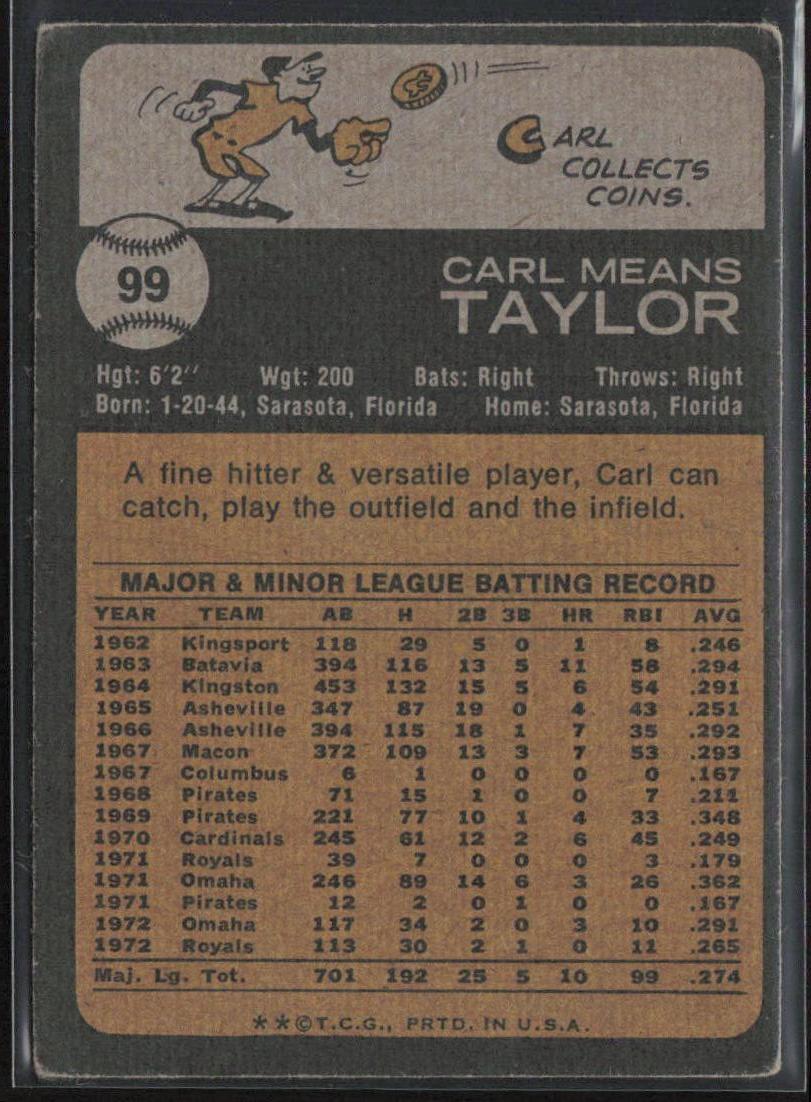 1973 Topps #99 Carl Taylor