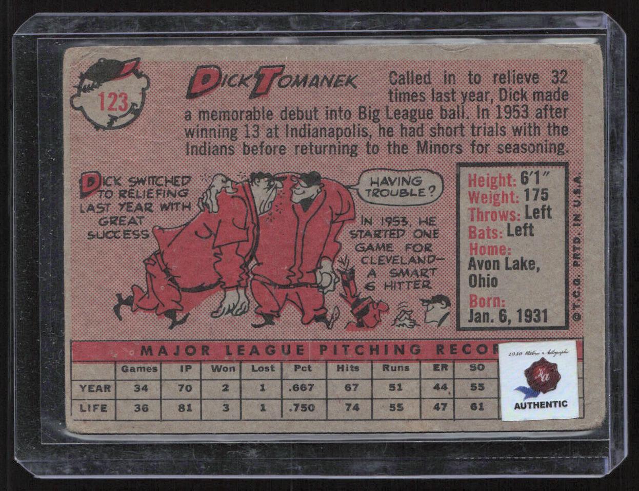 1958 Topps #123 Dick Tomanek