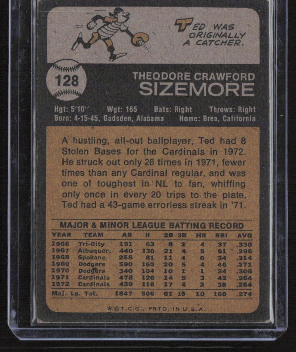 1973 Topps #128 Ted Sizemore