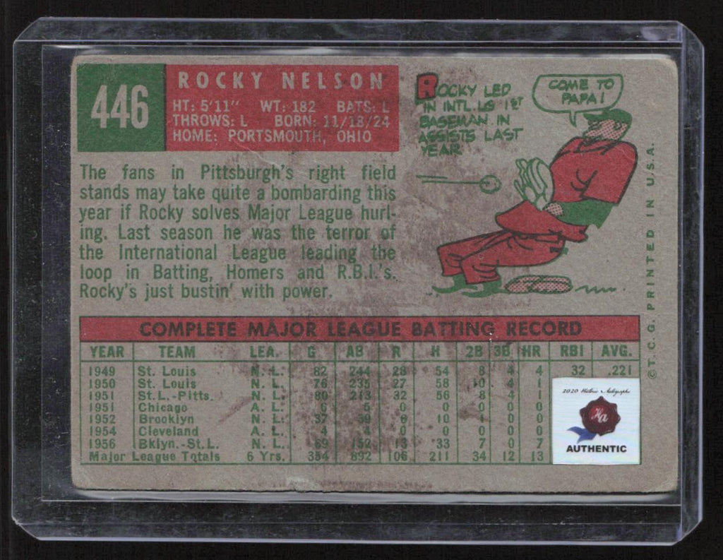 1959 Topps #446 Rocky Nelson