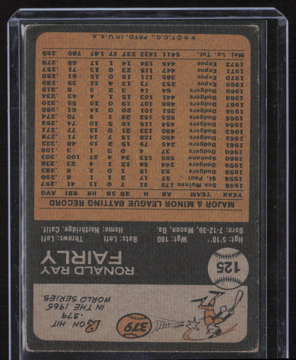 1973 Topps #125 Ron Fairly