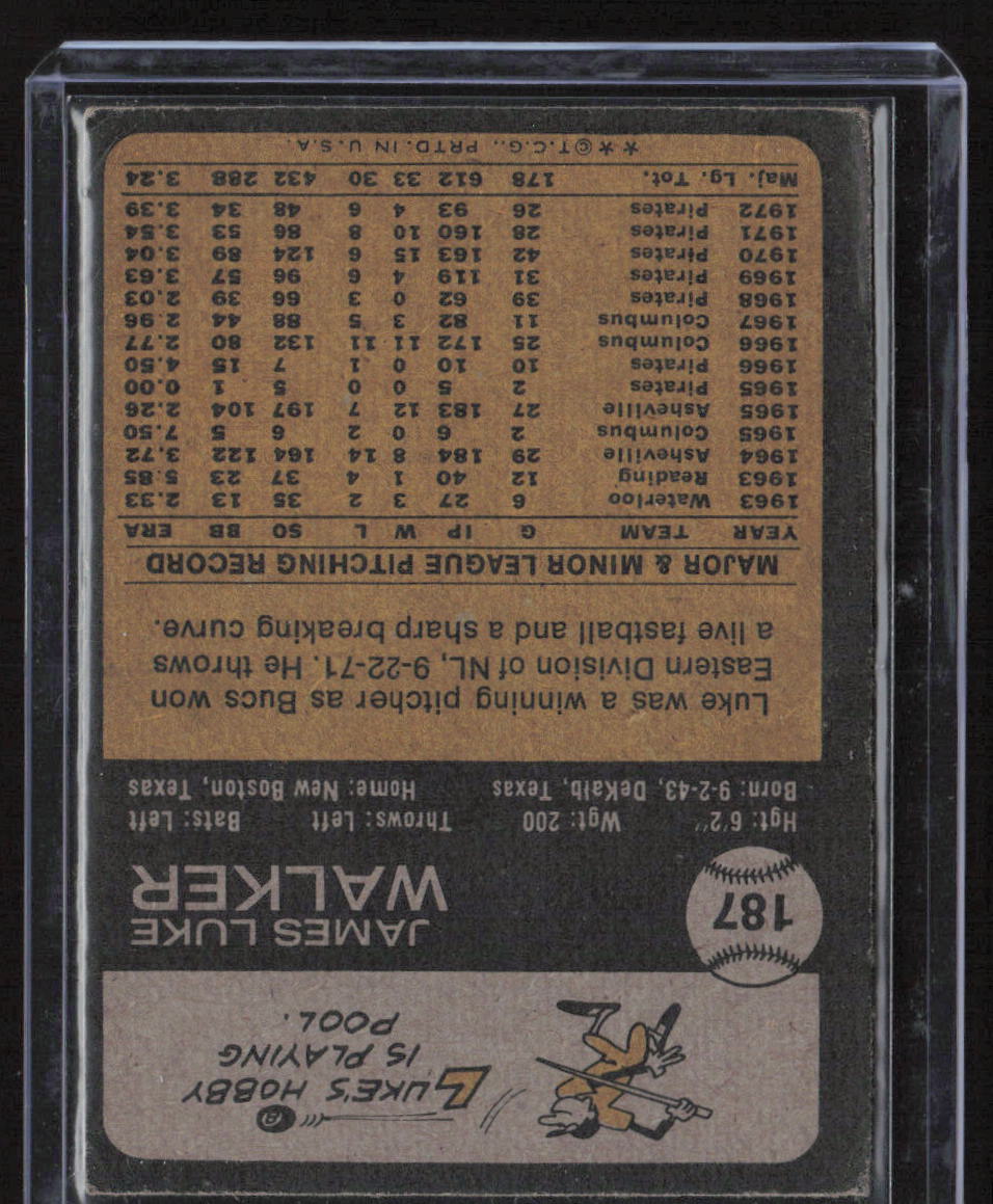 1973 Topps #187 Luke Walker