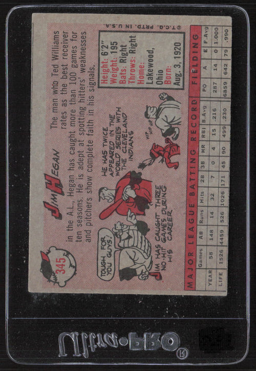 1958 Topps #345 Jim Hegan