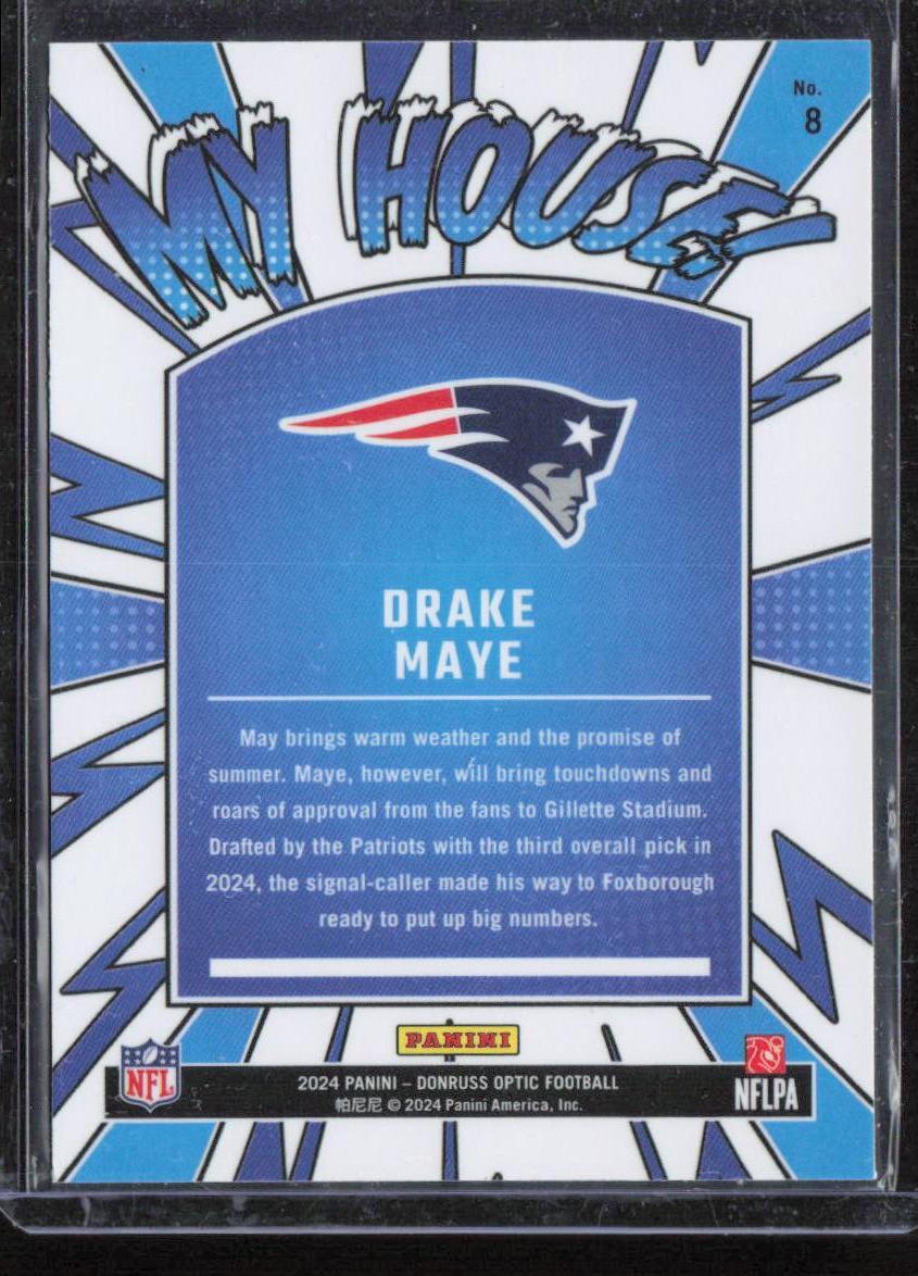 2024 Donruss Optic #8 Drake Maye My House!