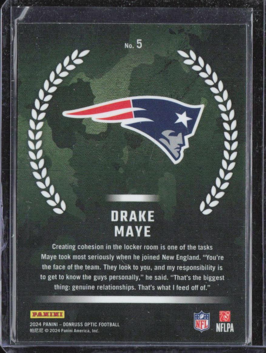 2024 Donruss Optic #5 Drake Maye Rookie Recruits