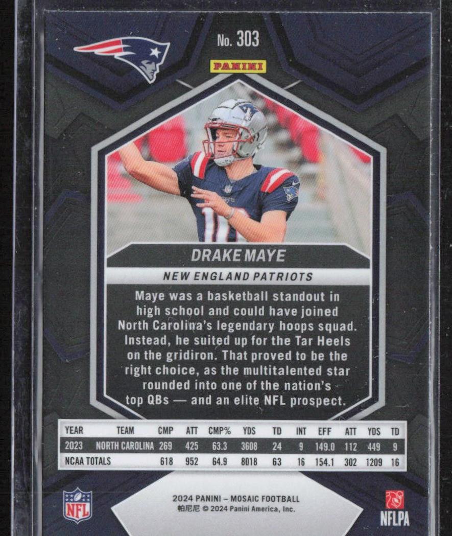 2024 Panini Mosaic #303 Drake Maye