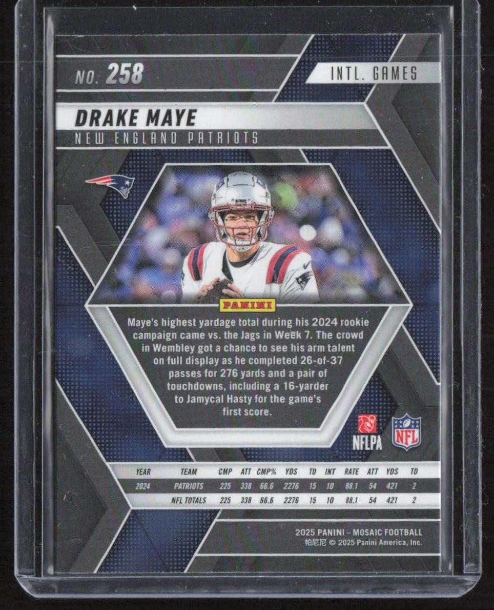 2025 Panini Mosaic #258 Drake Maye