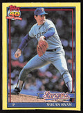 1991 Topps #N Nolan Ryan Wax Box Bottom Panels Singles