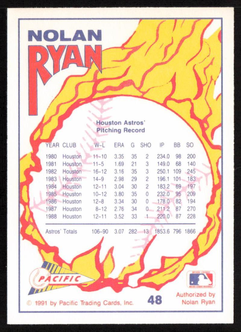1991 Pacific Nolan Ryan Texas Express I #48 Nolan Ryan