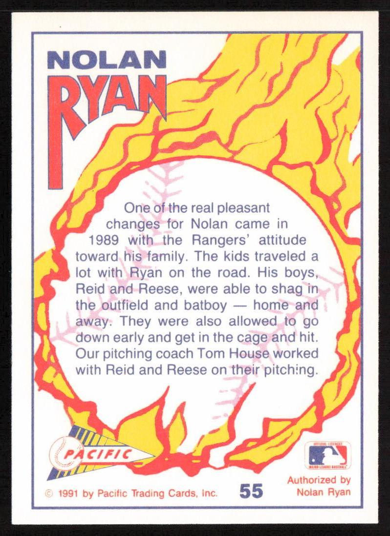 1991 Pacific Nolan Ryan Texas Express I #55 Nolan Ryan