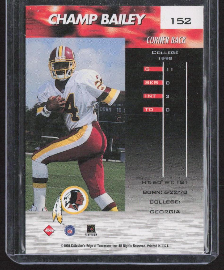 1999 Collector's Edge Fury #152 Champ Bailey