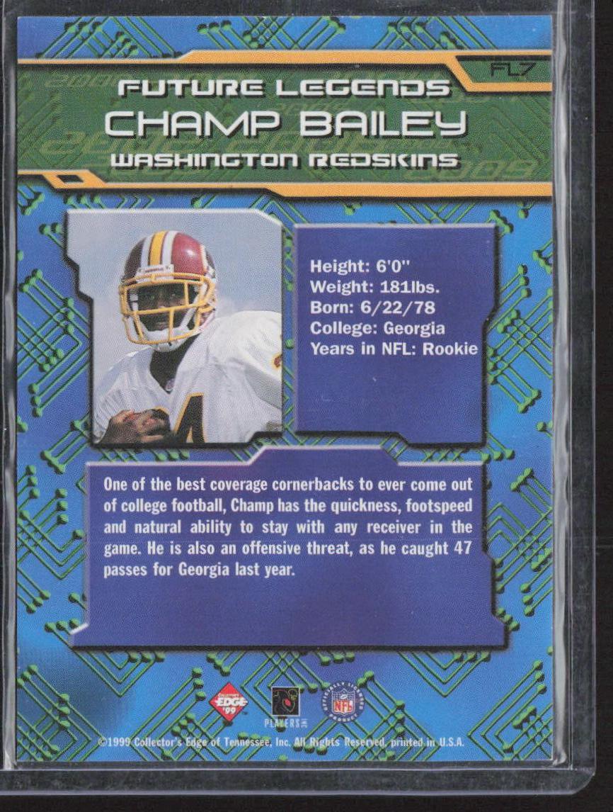 1999 Collector's Edge First Place #FL7 Champ Bailey Future Legends