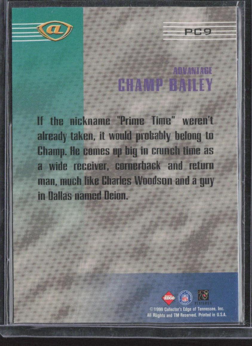 1999 Collector's Edge Advantage #PC9 Champ Bailey Prime Connection