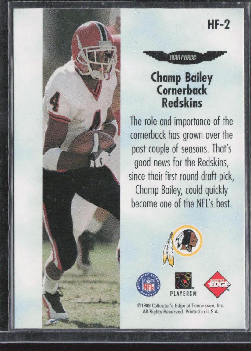 1999 Collector's Edge Fury #HF-2 Champ Bailey Heir Force