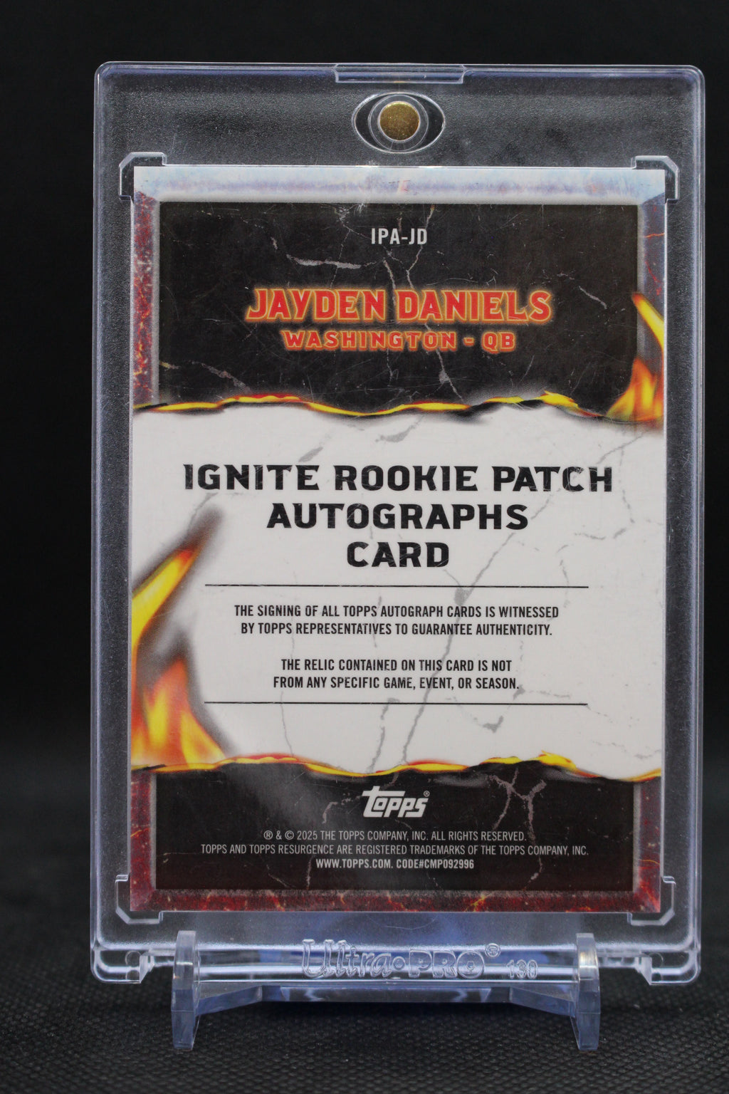 2024 Topps Resurgence Ignite RPA Purple Surge #IPA-JD Jayden Daniels #/75