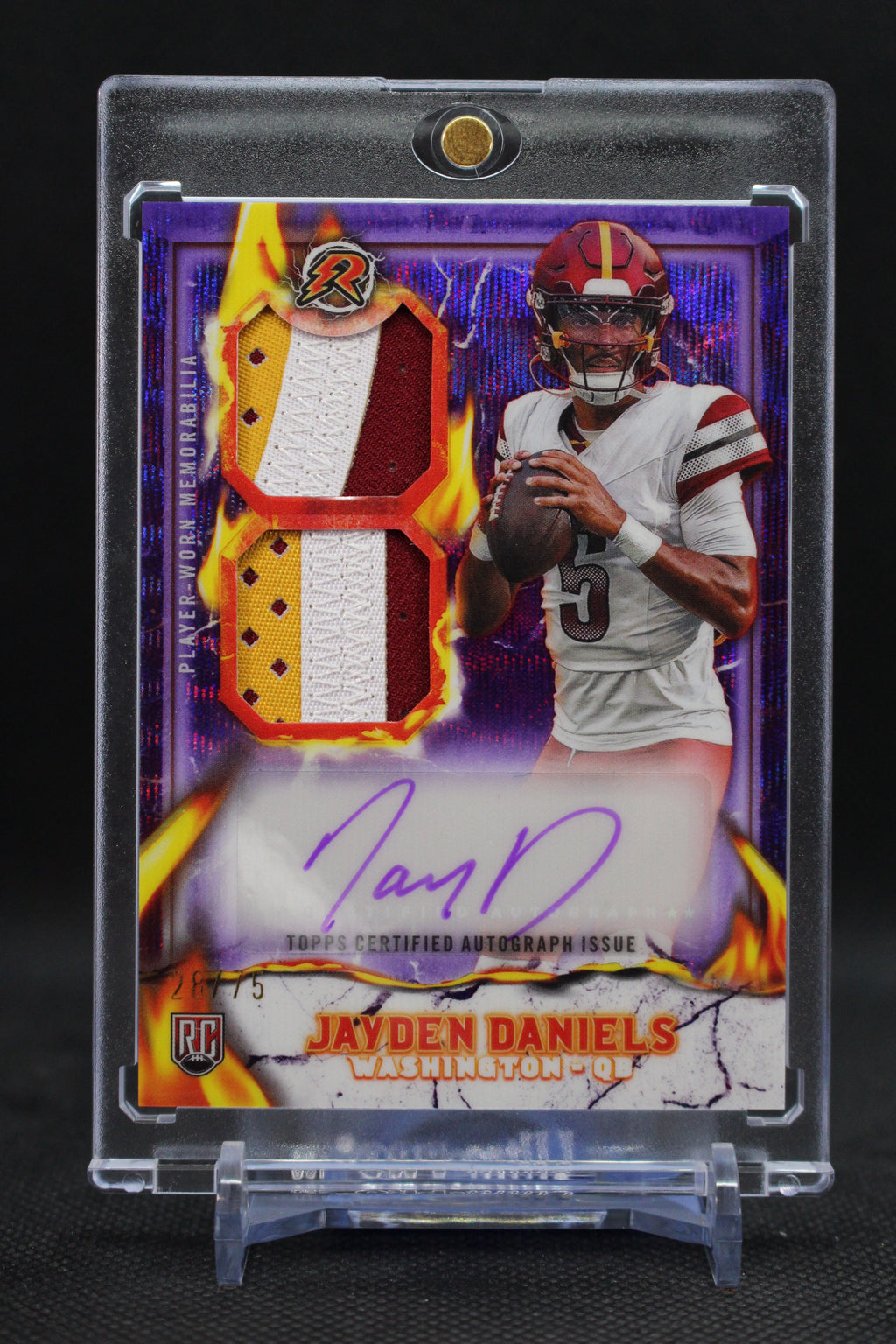 2024 Topps Resurgence Ignite RPA Purple Surge #IPA-JD Jayden Daniels #/75