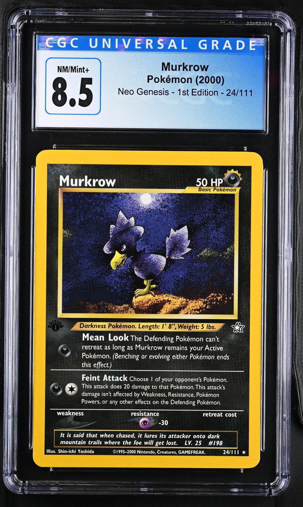 2000 Neo Genesis - 1st Ed. #24/111 Murkrow CGC 8.5