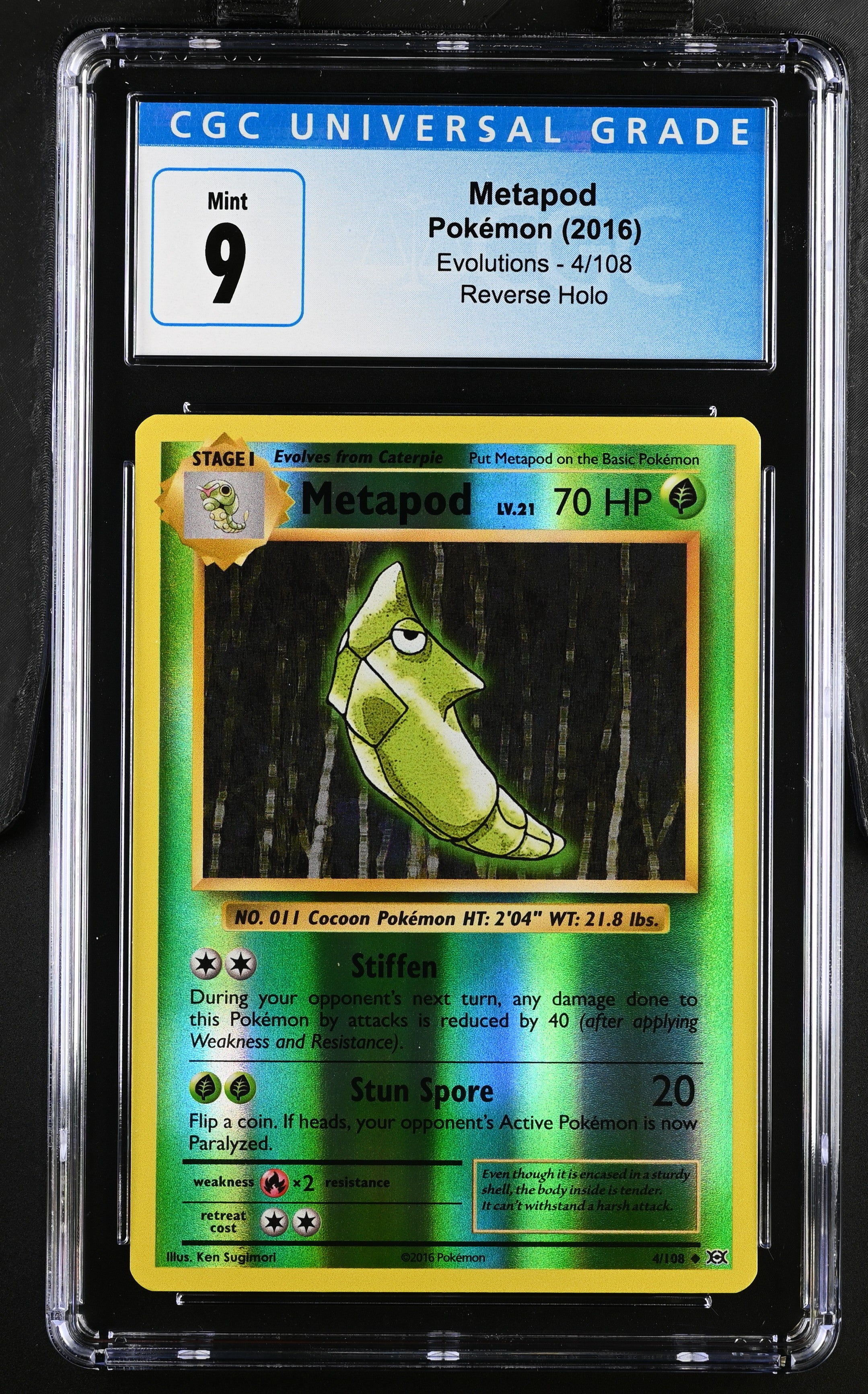 2016 Evolutions #4/108 Metapod CGC 9