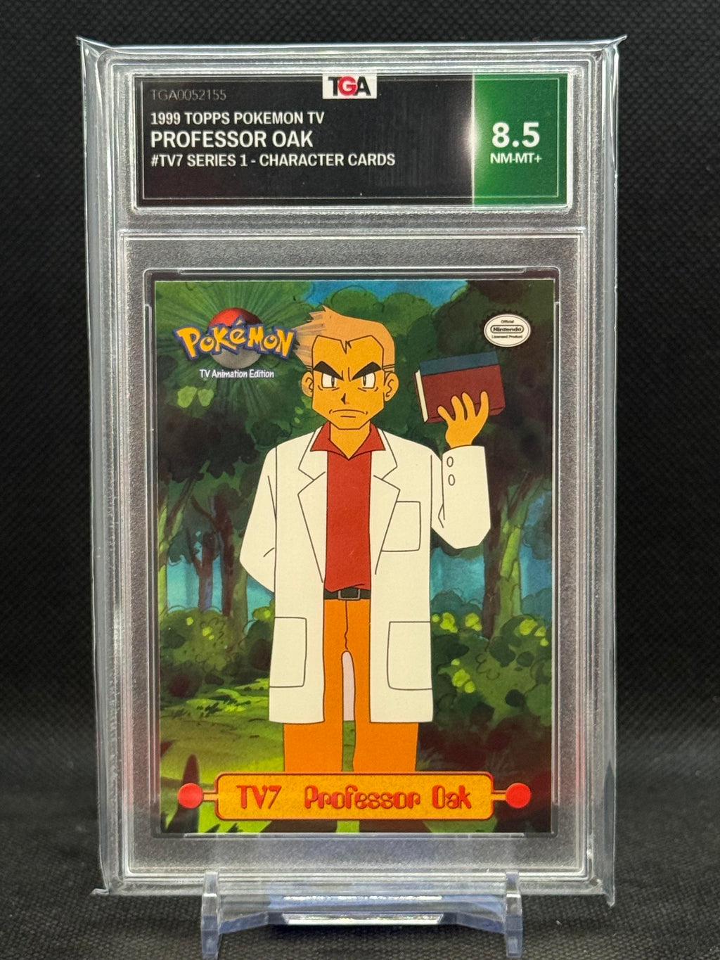 1999 Topps Pokemon TV Animation Edition Series 1 #TV7 Professor Oak TGA 8.5