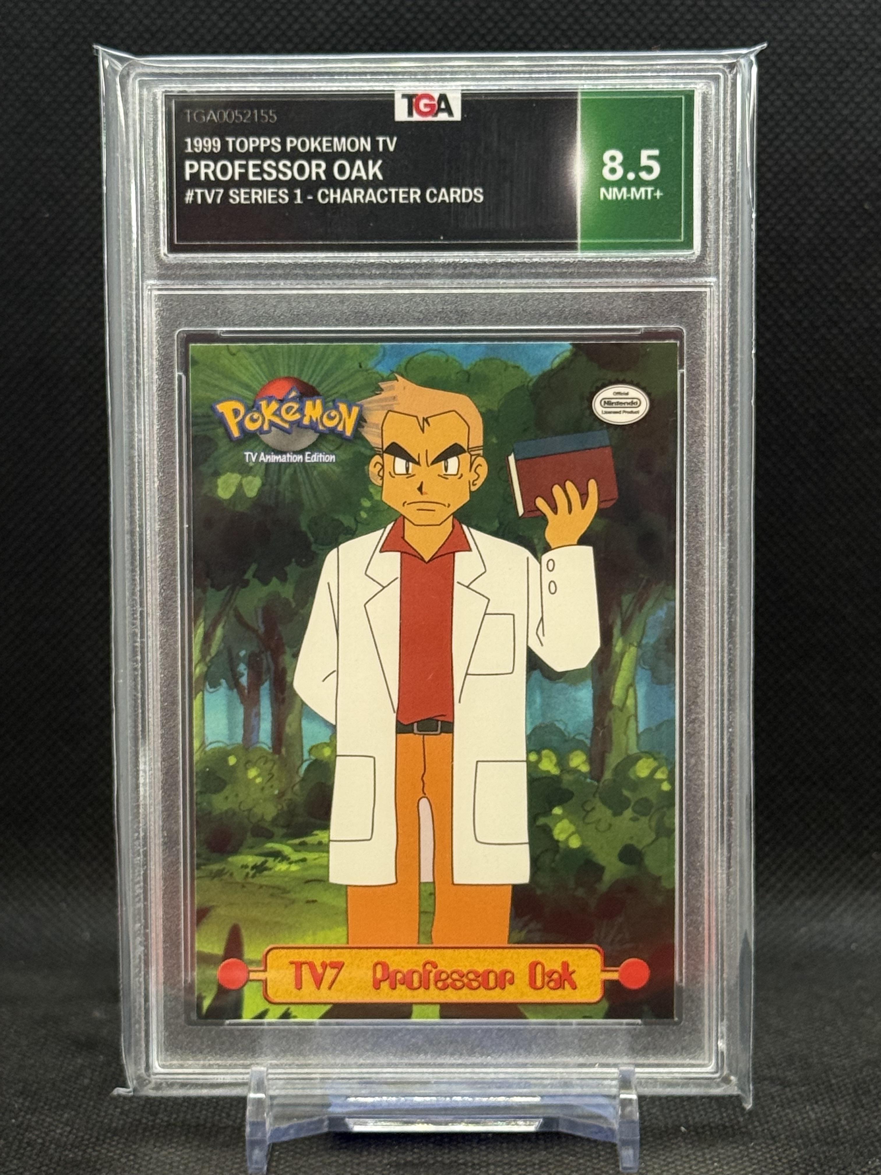 1999 Topps Pokemon TV Animation Edition Series 1 #TV7 Professor Oak TGA 8.5