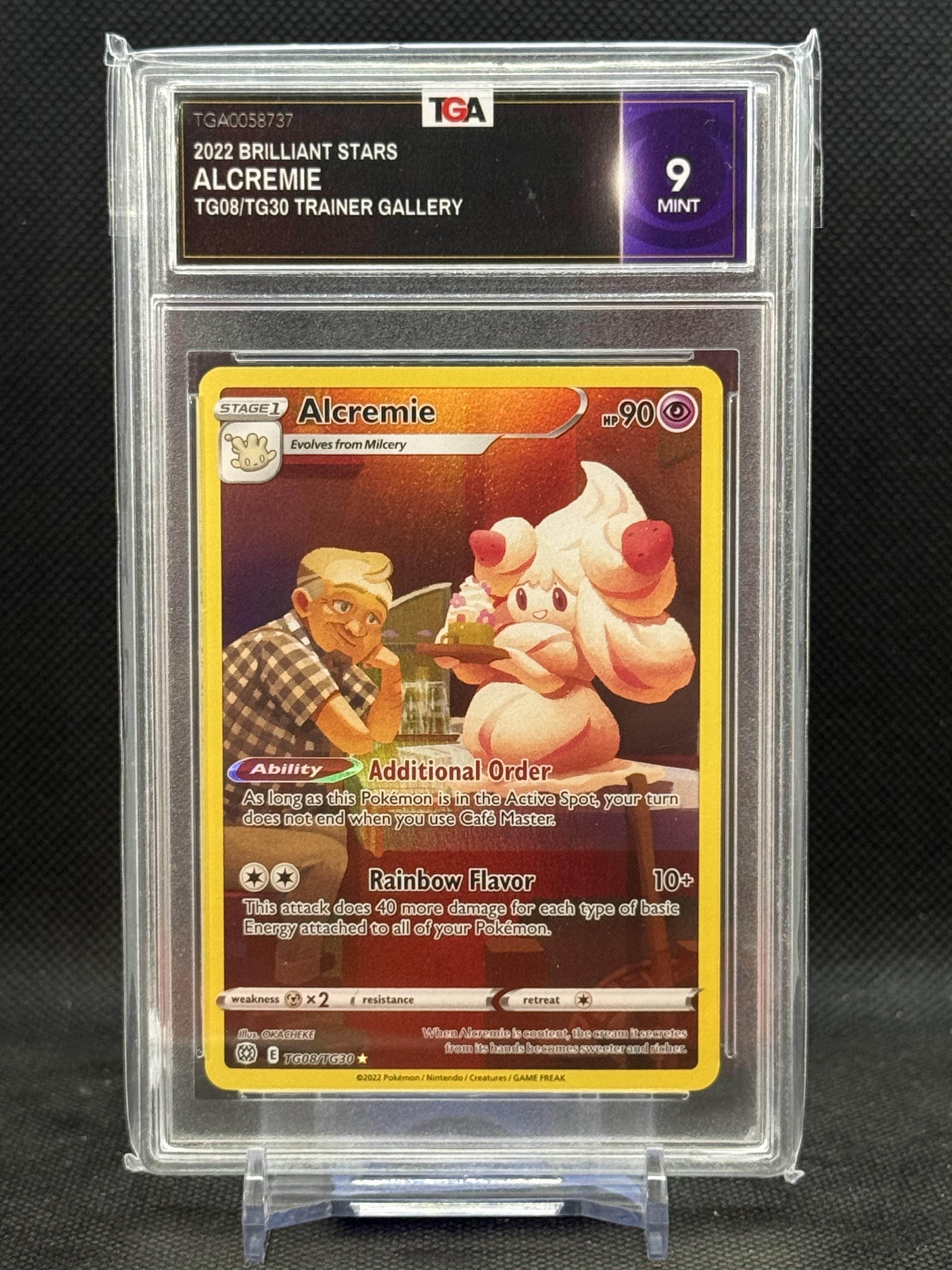 SWSH09: Brilliant Stars Trainer Gallery #TG08/TG30 Alcremie TGA 9 MINT
