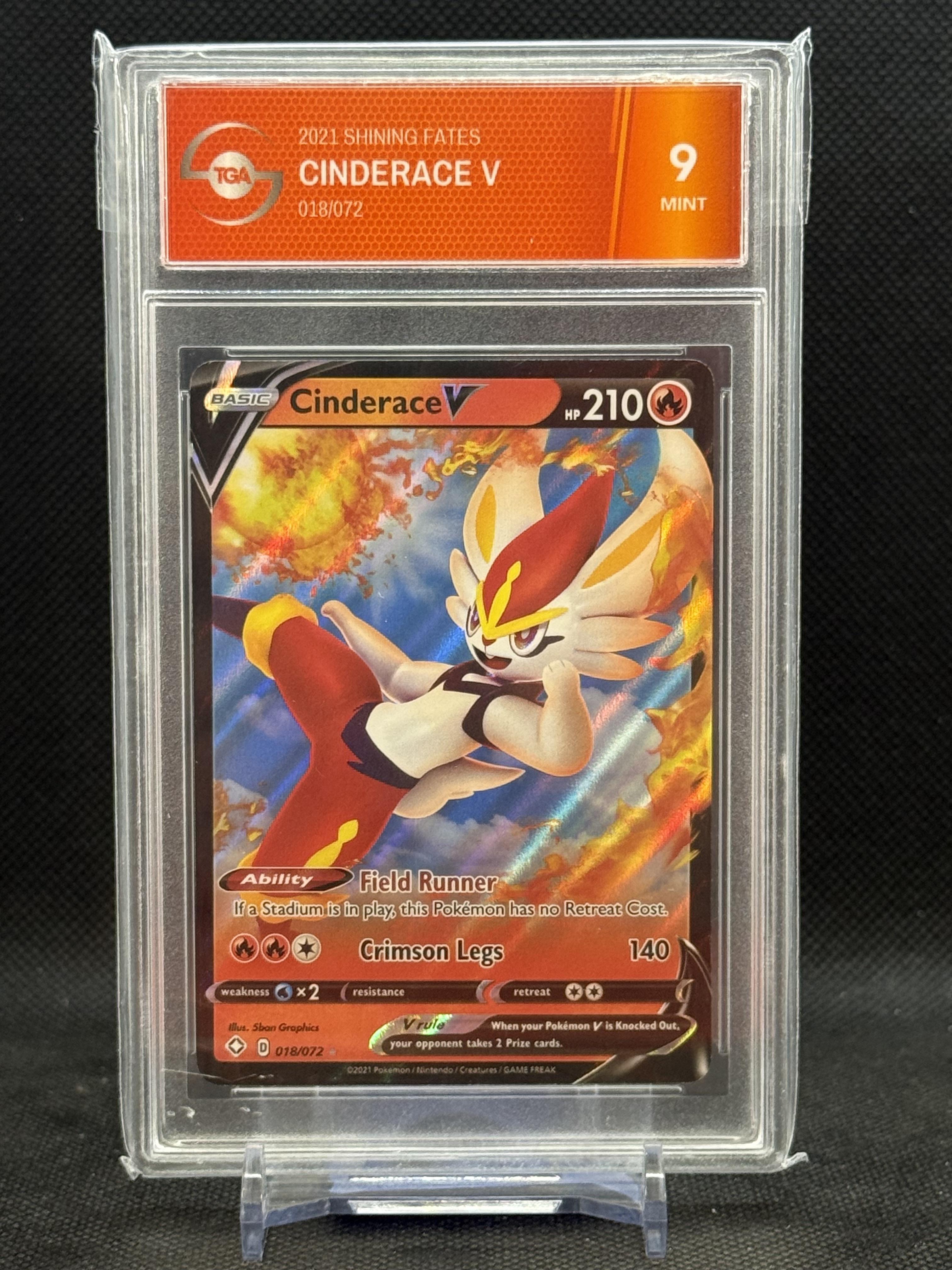Shining Fates #018/072 Cinderace V TGA 9