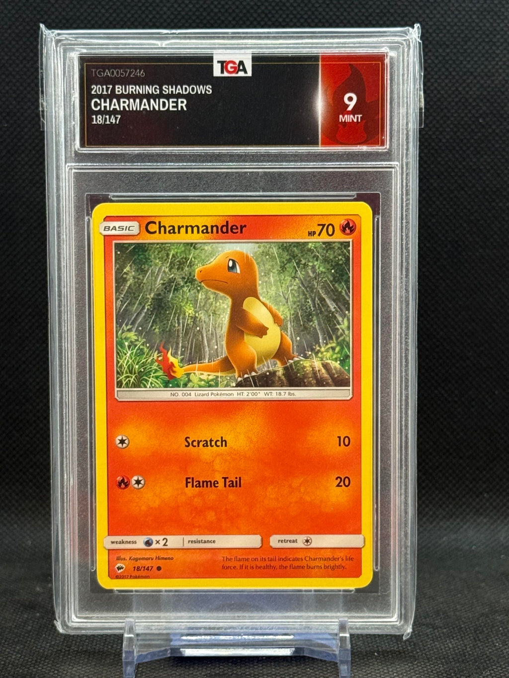 SM - Burning Shadows #18/147 Charmander TGA 9 MINT