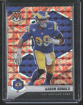 2021 Panini Mosaic #120 Aaron Donald Prizm Reactive Orange