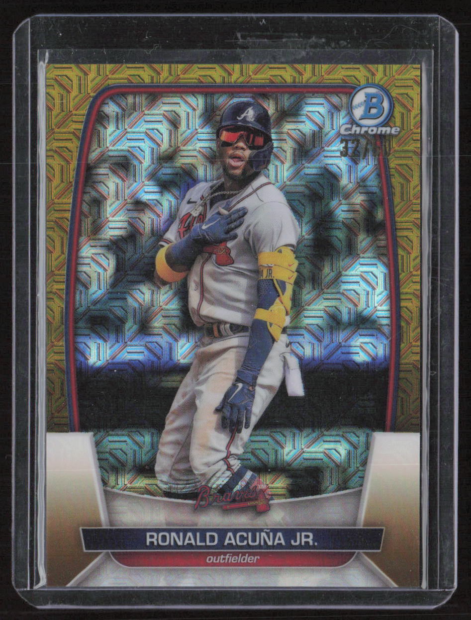2023 Bowman #92 Ronald Acuña Jr. Mojo Gold Refractors #/50