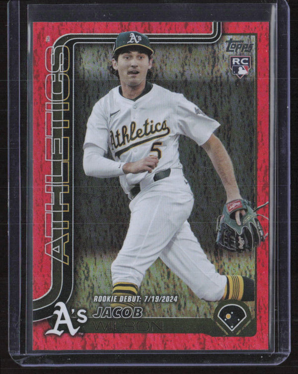 2025 Topps Update #US180 Jacob Wilson Red Holo Foil #/5