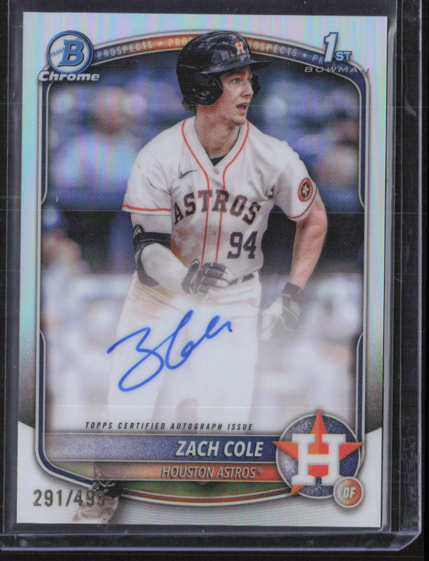 2025 Bowman Chrome #CPA-ZC Zach Cole Autographs Refractor #/499