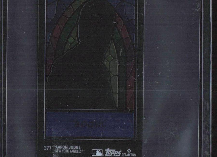 2025 Topps Allen & Ginter #377 Aaron Judge Mini Exclusives Stained Glass