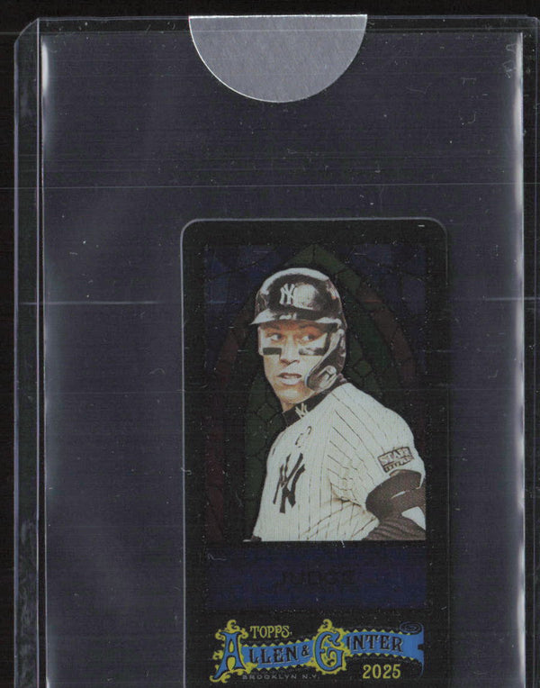 2025 Topps Allen & Ginter #377 Aaron Judge Mini Exclusives Stained Glass