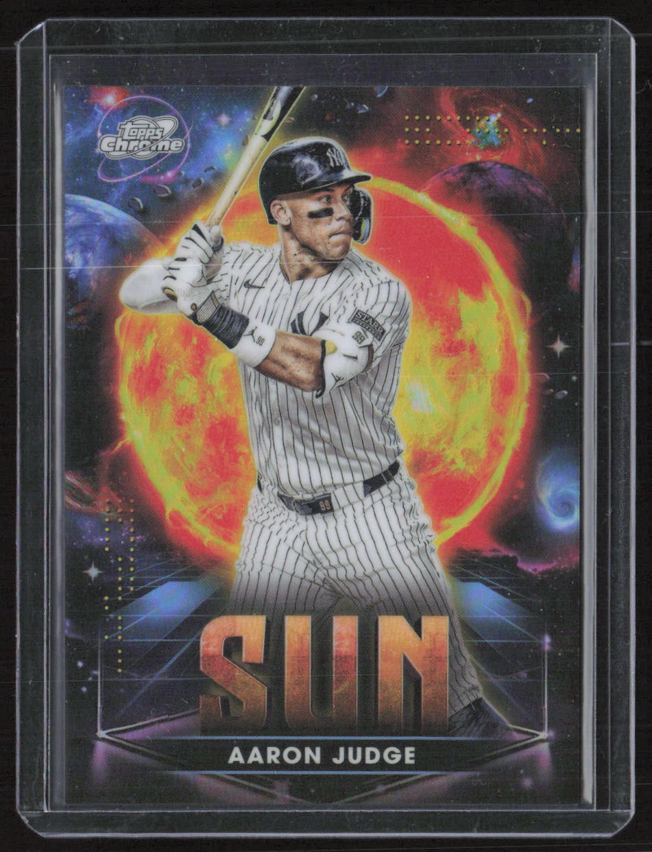 2025 Topps Chrome Cosmic #PPS-1 Aaron Judge Planetary Pursuit Sun