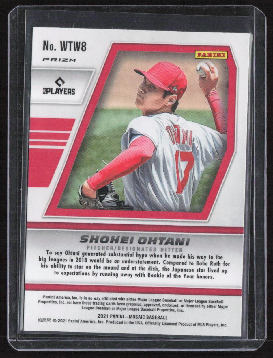 2021 Panini Mosaic #WTW8 Shohei Ohtani Will to Win Green