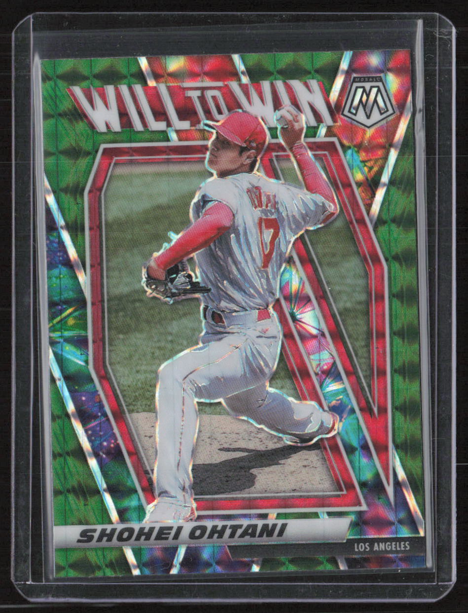 2021 Panini Mosaic #WTW8 Shohei Ohtani Will to Win Green