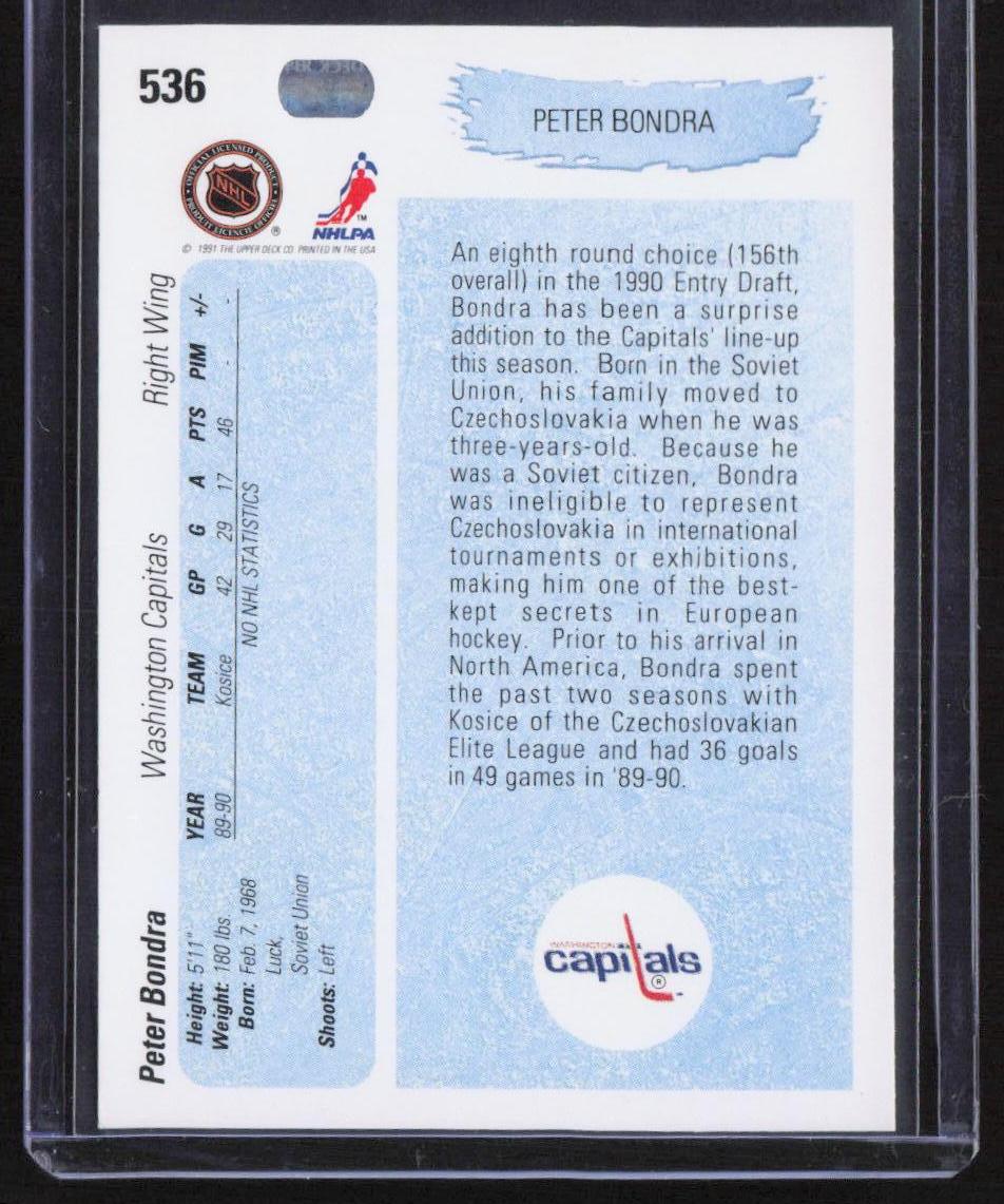1990-91 Upper Deck #536 Peter Bondra