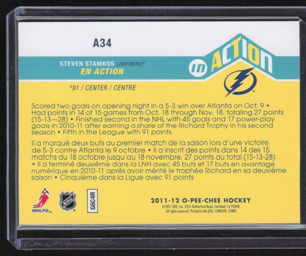2011-12 O-Pee-Chee #A34 Steven Stamkos In-Action