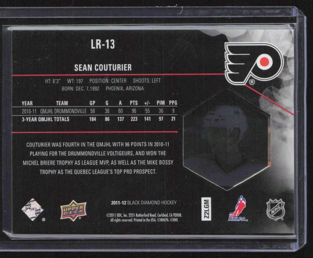 2011-12 Upper Deck Black Diamond #LR-13 Sean Couturier Lustrous Rookies