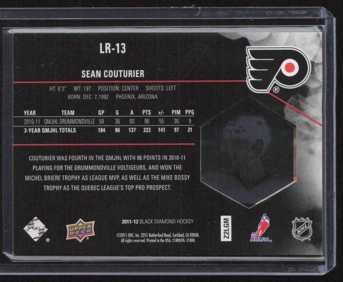 2011-12 Upper Deck Black Diamond #LR-13 Sean Couturier Lustrous Rookies