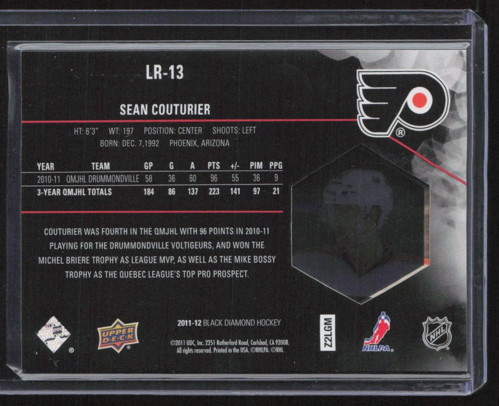2011-12 Upper Deck Black Diamond #LR-13 Sean Couturier Lustrous Rookies