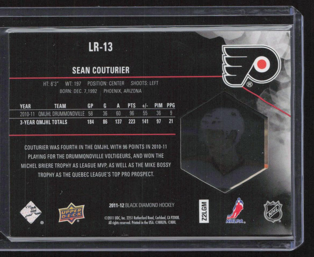 2011-12 Upper Deck Black Diamond #LR-13 Sean Couturier Lustrous Rookies
