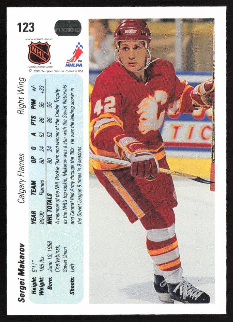 1990-91 Upper Deck #123 Sergei Makarov