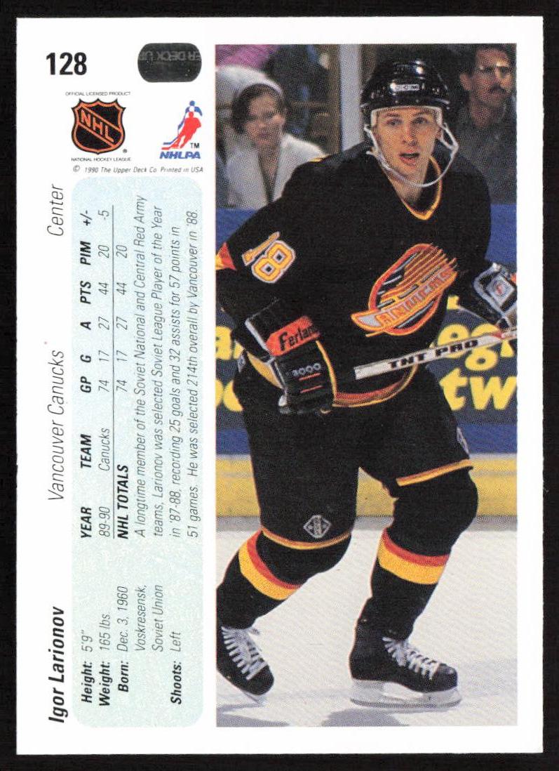 1990-91 Upper Deck #128 Igor Larionov