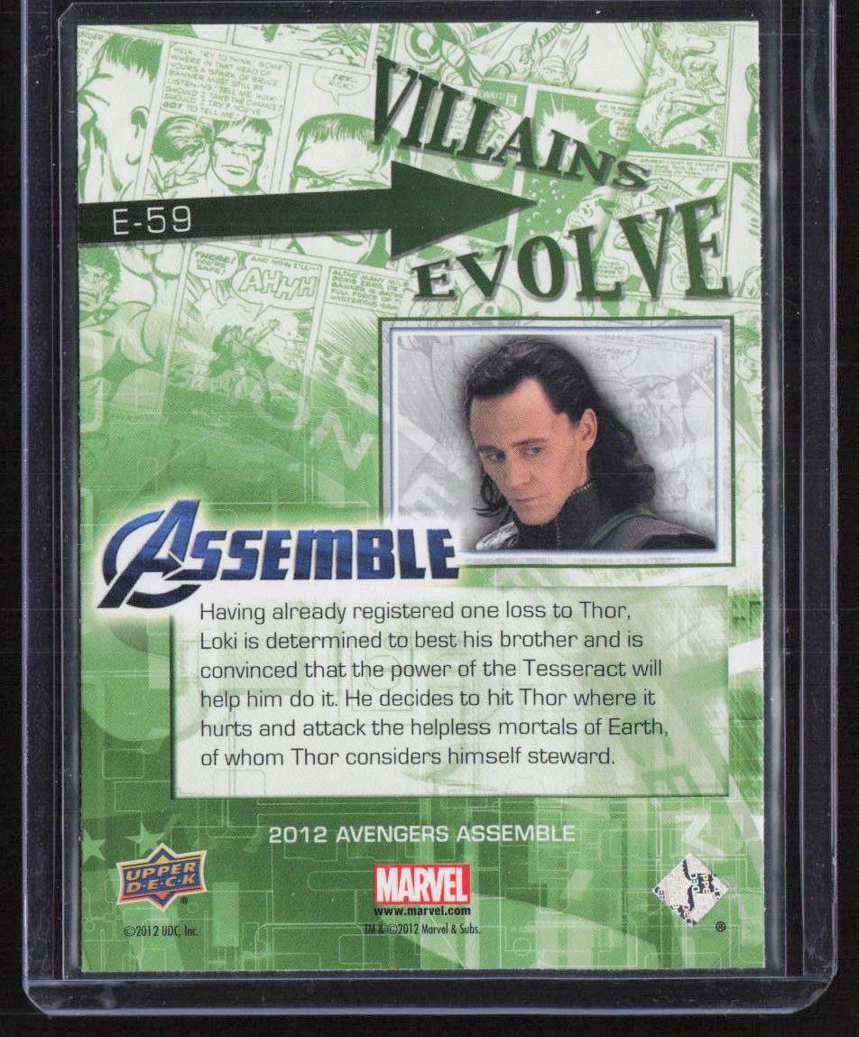 2012 Upper Deck Avengers Assemble #E-59 Loki Heroes-Villains Evolve
