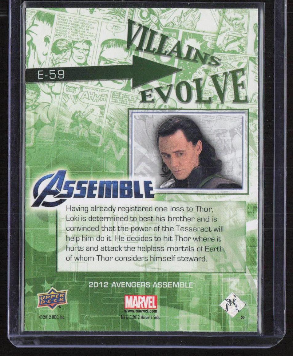 2012 Upper Deck Avengers Assemble #E-59 Loki Heroes-Villains Evolve
