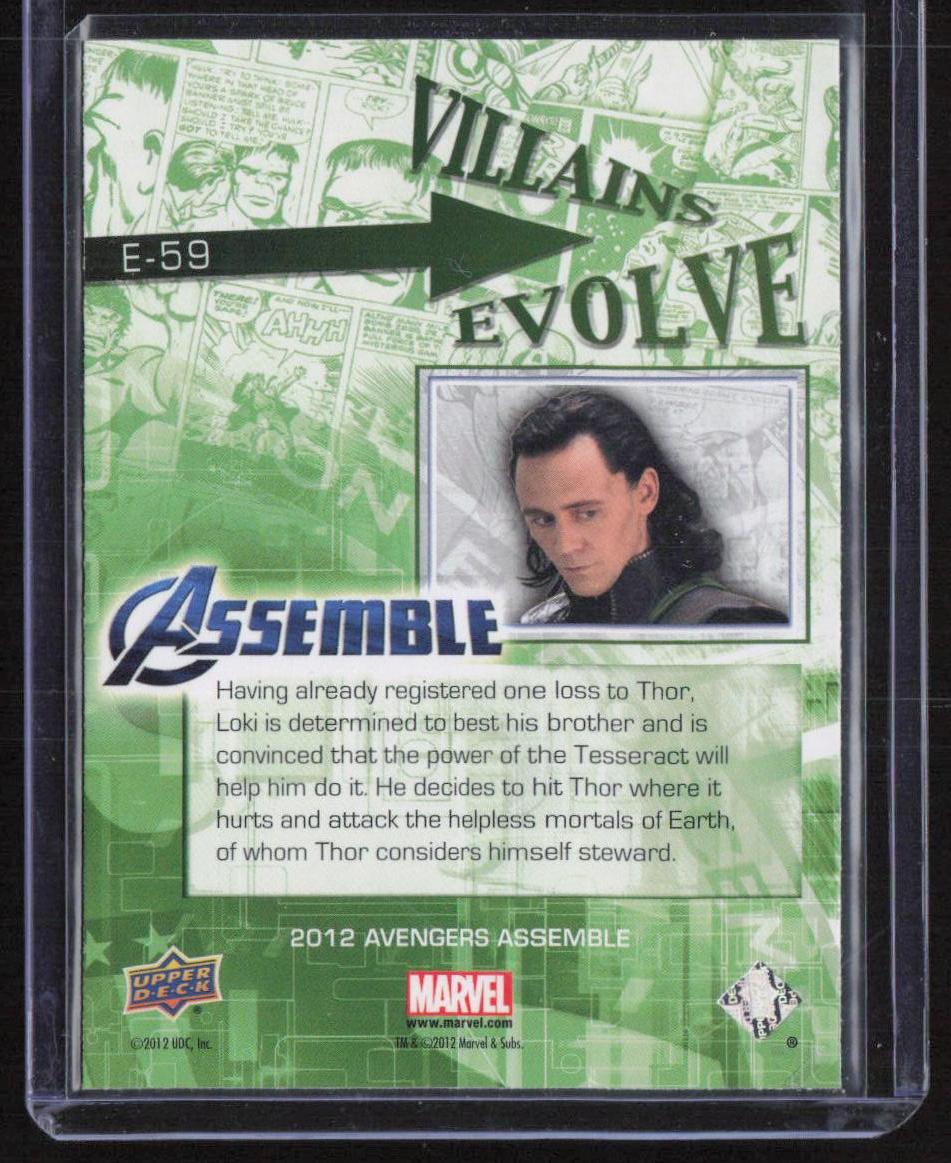 2012 Upper Deck Avengers Assemble #E-59 Loki Heroes-Villains Evolve